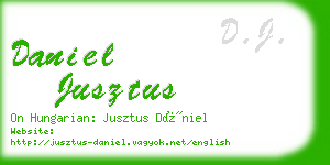 daniel jusztus business card